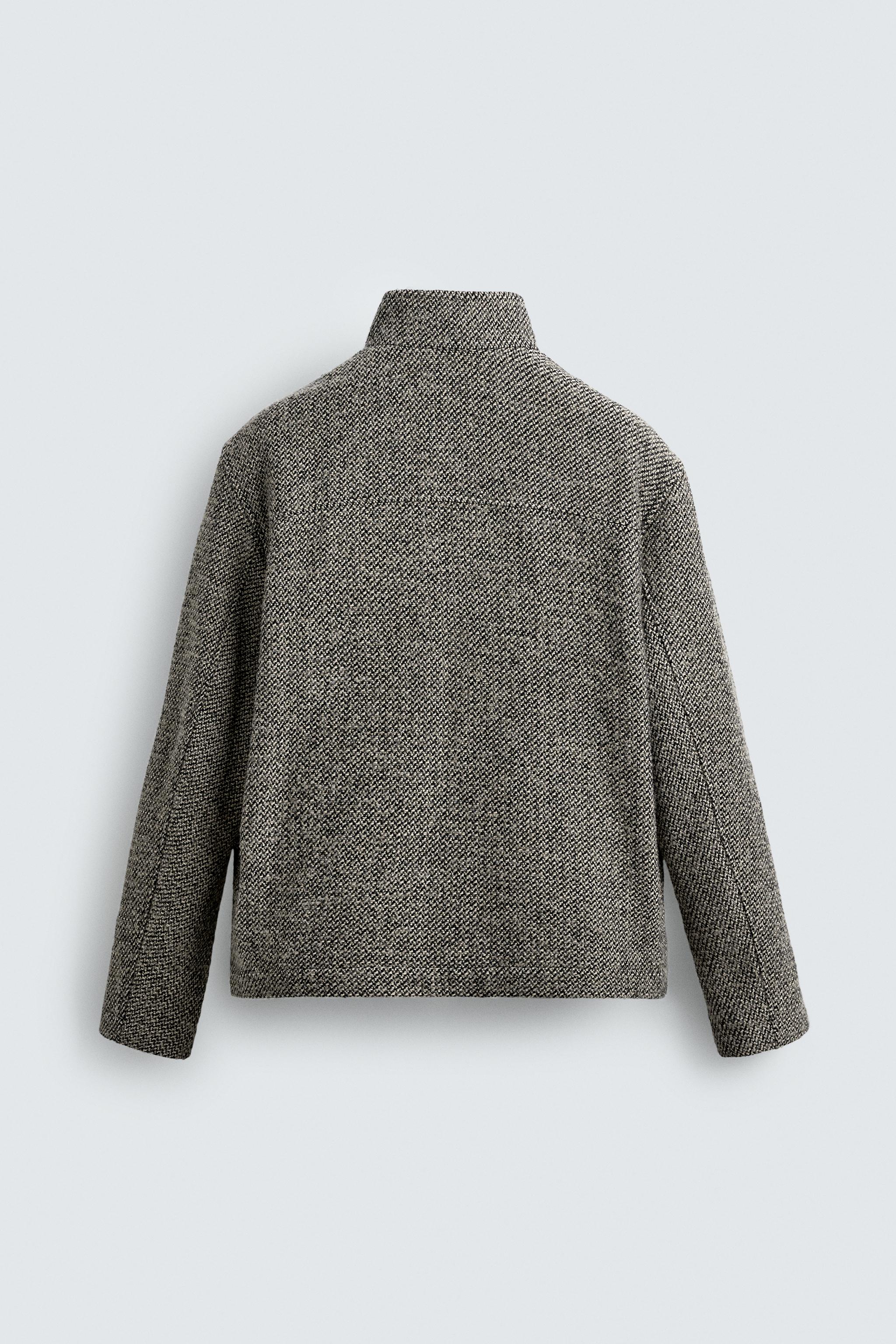 BOUCLÉ TEXTURE OVERSHIRT